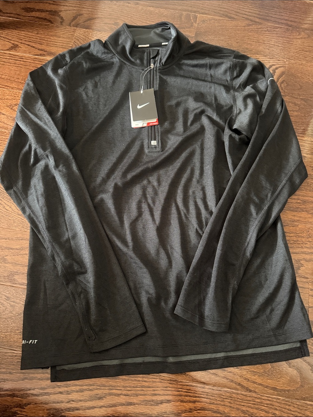 Nike running wool Black Long-Sleeve Quarter Zip Pullover nwt